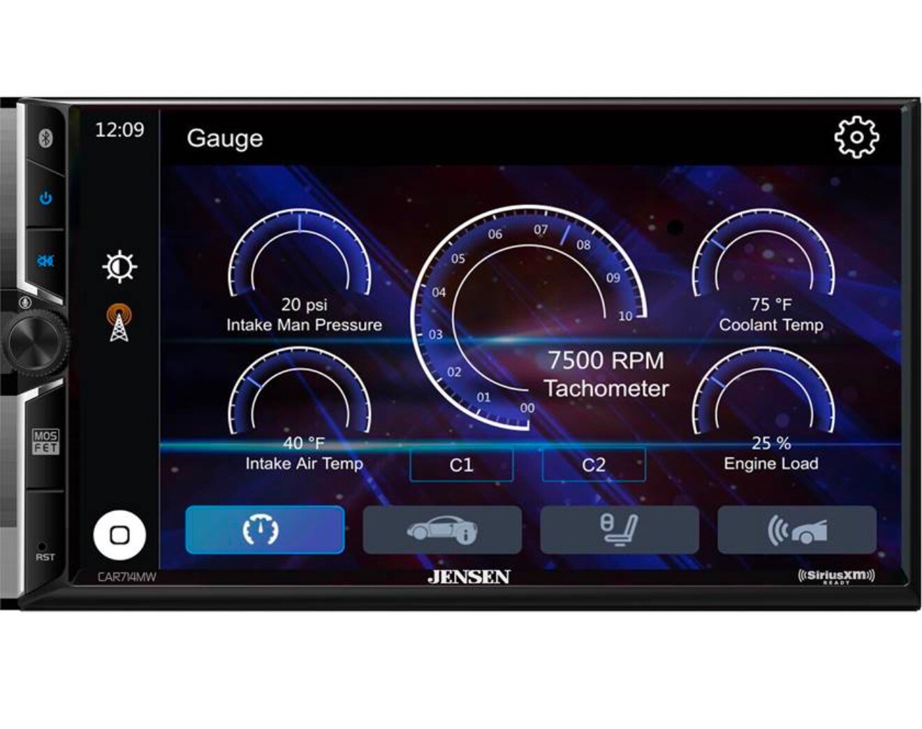 Jensen CAR714MW 7″ 2-DIN Multimedia Receiver W/ Bluetooth, CarPlay/Android Auto