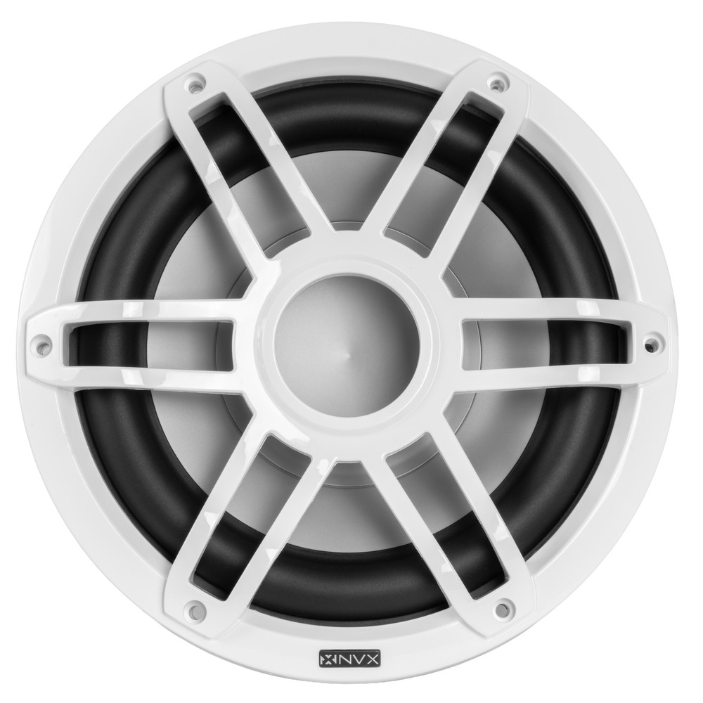 NVX NMPS20 Marine Receiver, 2x MVSP65 6.5″ Speakers + MV104W 10″ Subwoofer+ Amp