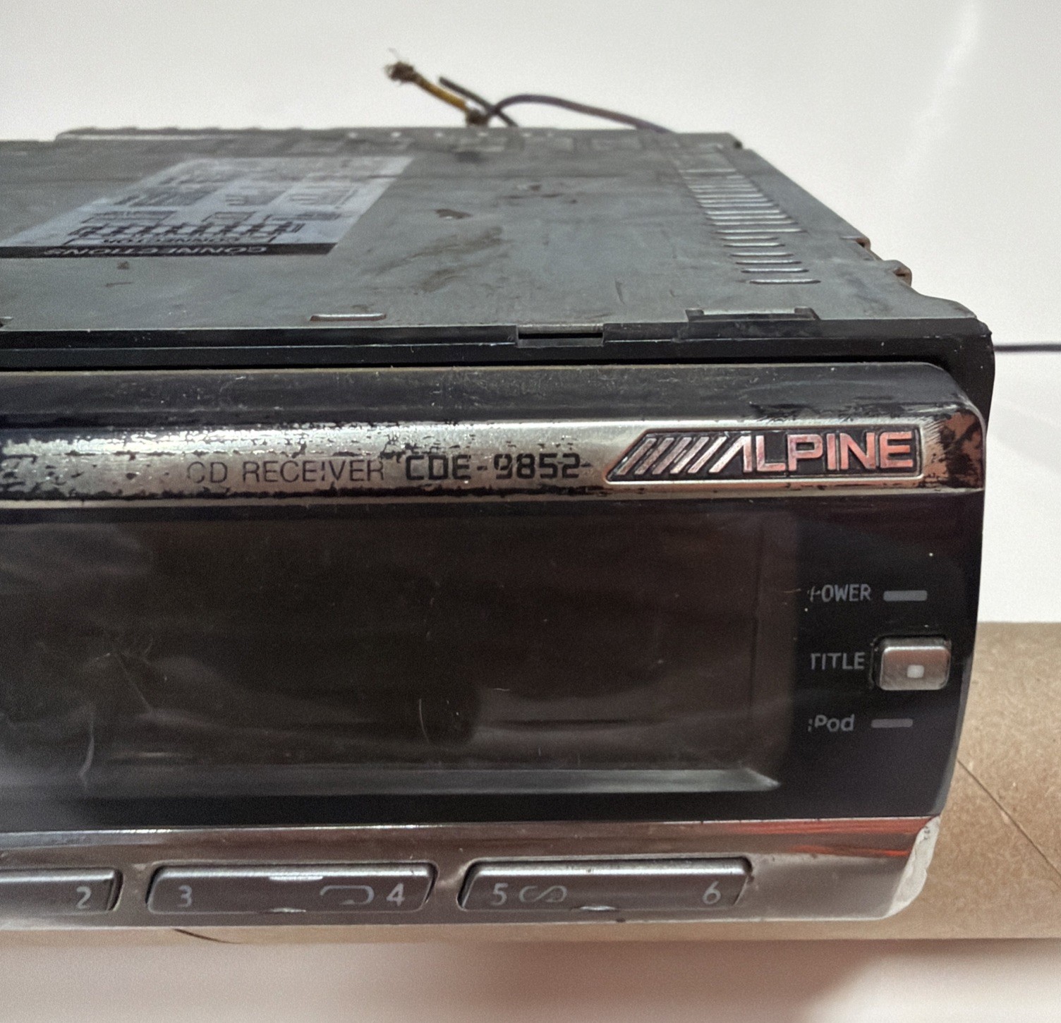 Alpine CDE-9852 Single DIN CD Player Car Stereo Head Unit Untested Parts