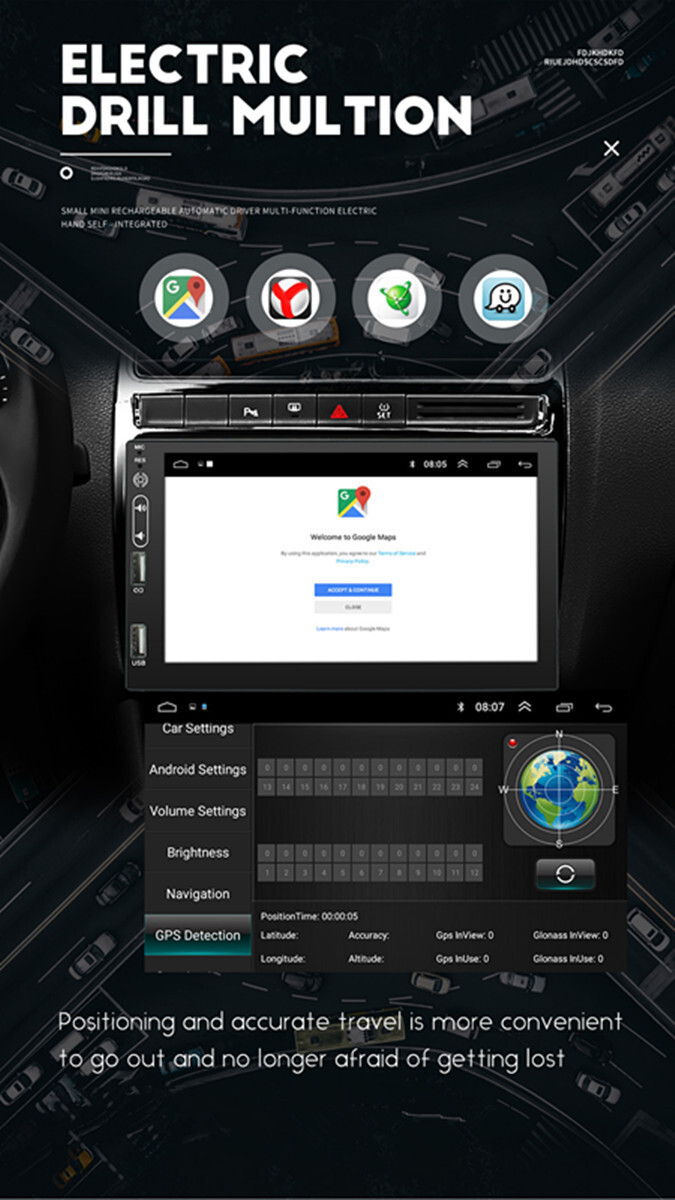 7in Double Din Car Stereo Apple Android Auto Play Mirror Link MP5 Radio W/Camera