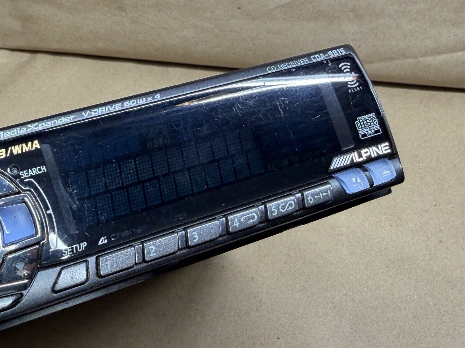 Alpine CDA-9815 CD/MP3/WMA Receiver FOR PARTS AS IS
