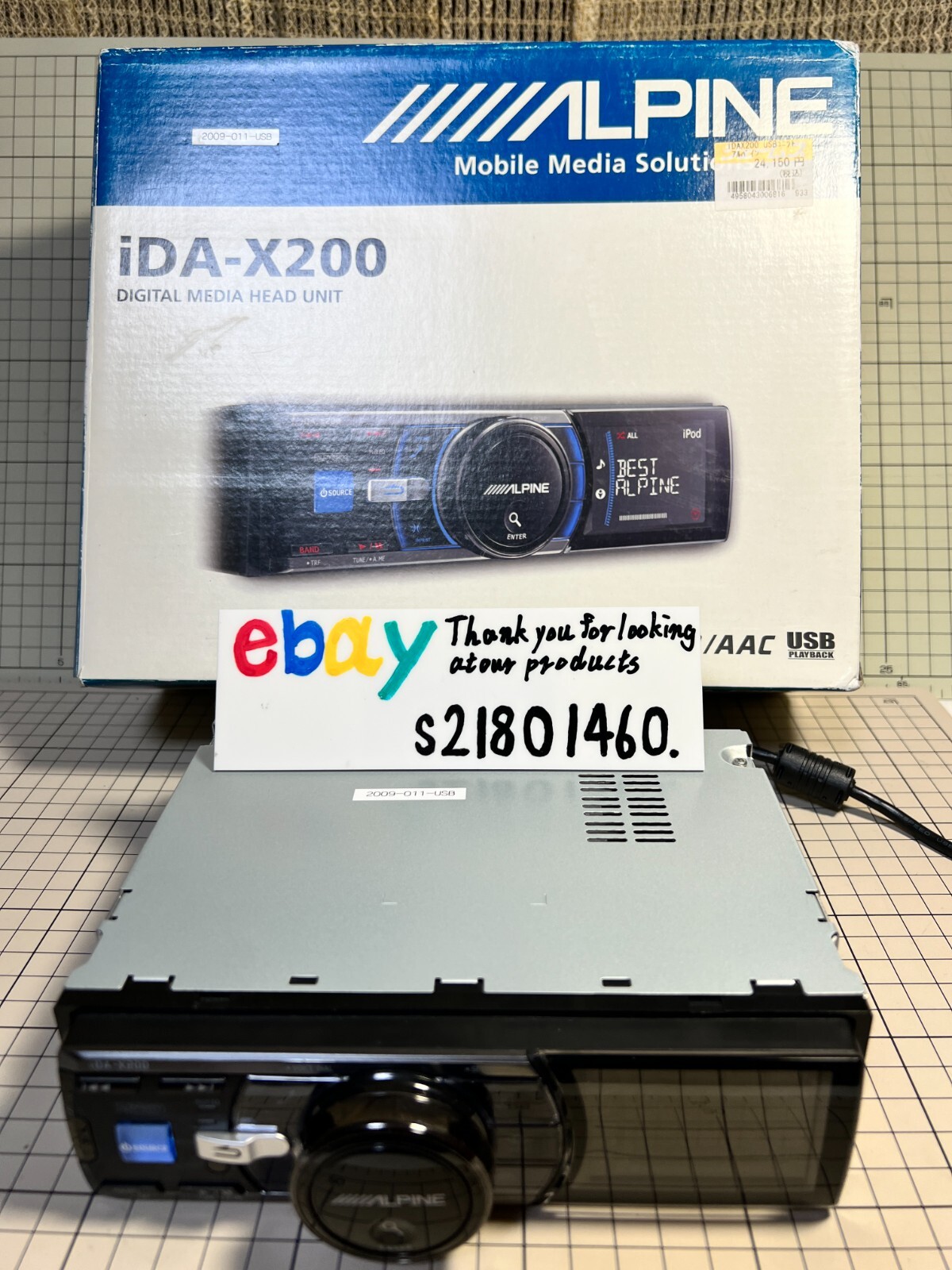 ALPINE iDA-X200 MP3/WMA/AAC USB Player Audio Head Unit Bluetooth JDM Near Mint