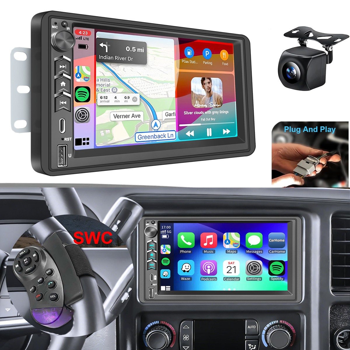 Carplay Car Stereo Radio For Chevy Tahoe Suburban 2003-2006 /Colorado 2004-2012