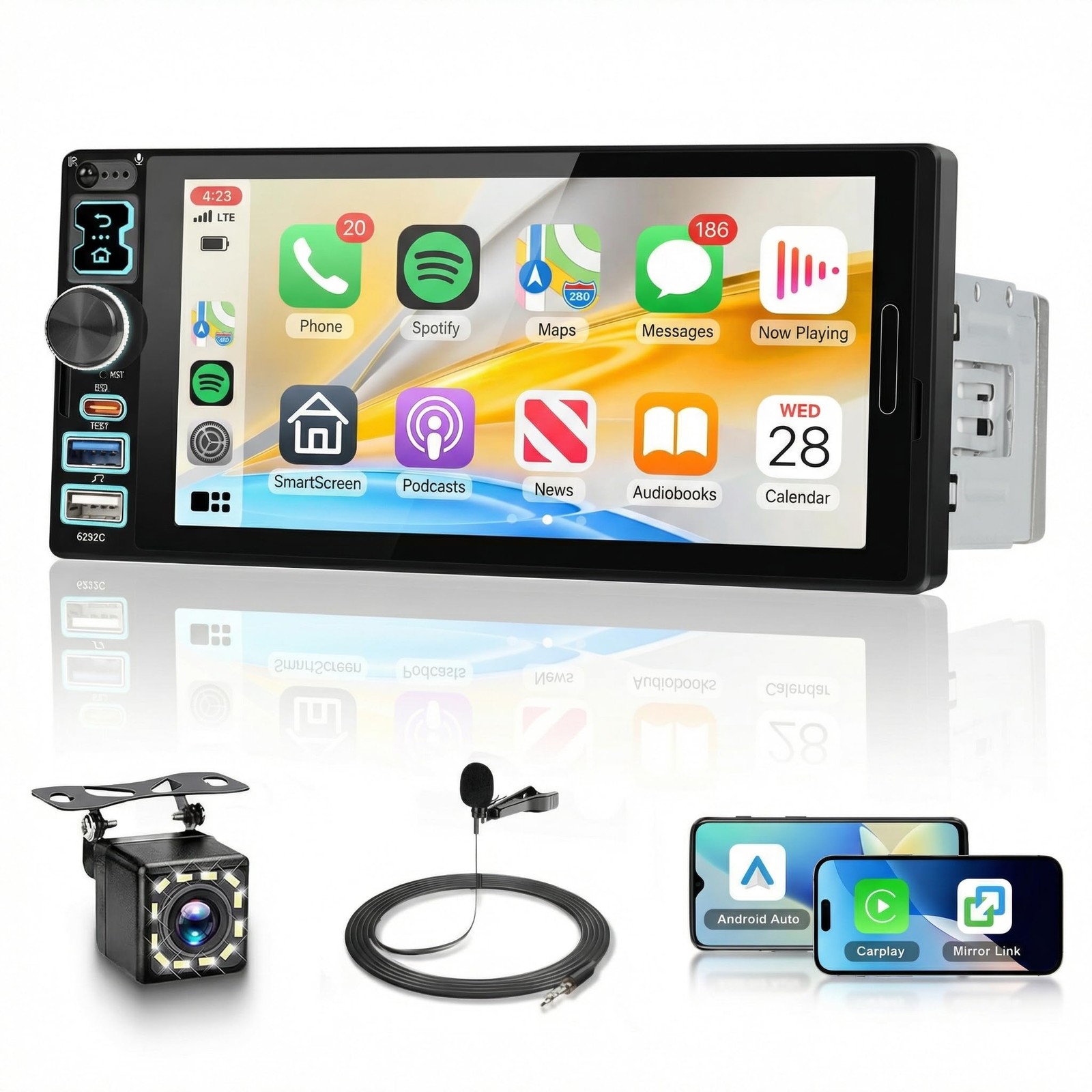 KYNNT Car Stereo Single Din CarPlay Android Auto, 1 Radio Bluetooth…