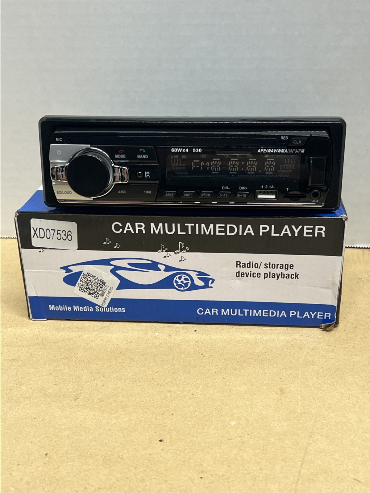 Bluetooth MP3 Player Compatible with DVD CD Single 1 Din Car Radio FM AUX USB