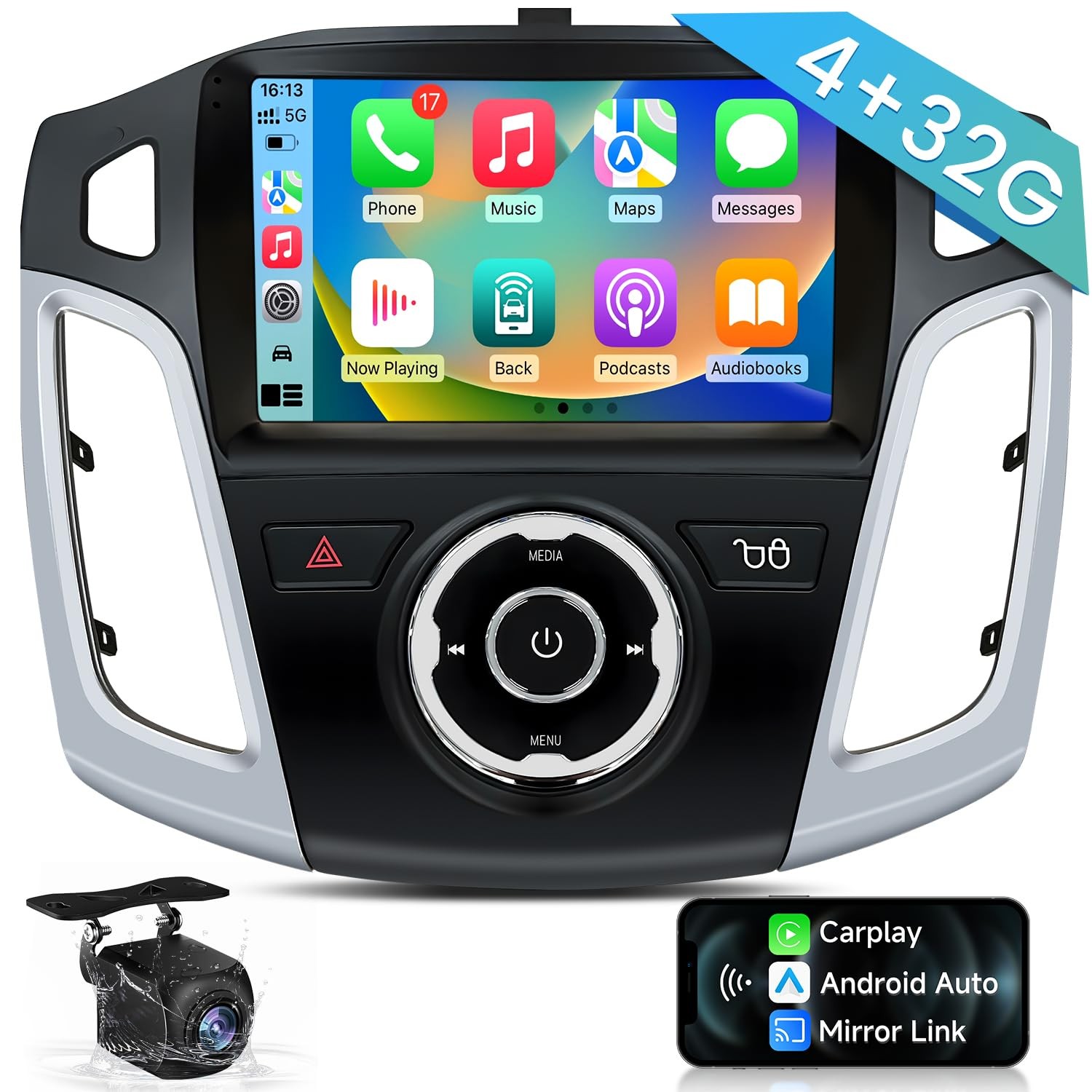 8Core 4G+32G For Ford Focus 2012-2018 Car Stereo Radio GPS carplay 1280*800