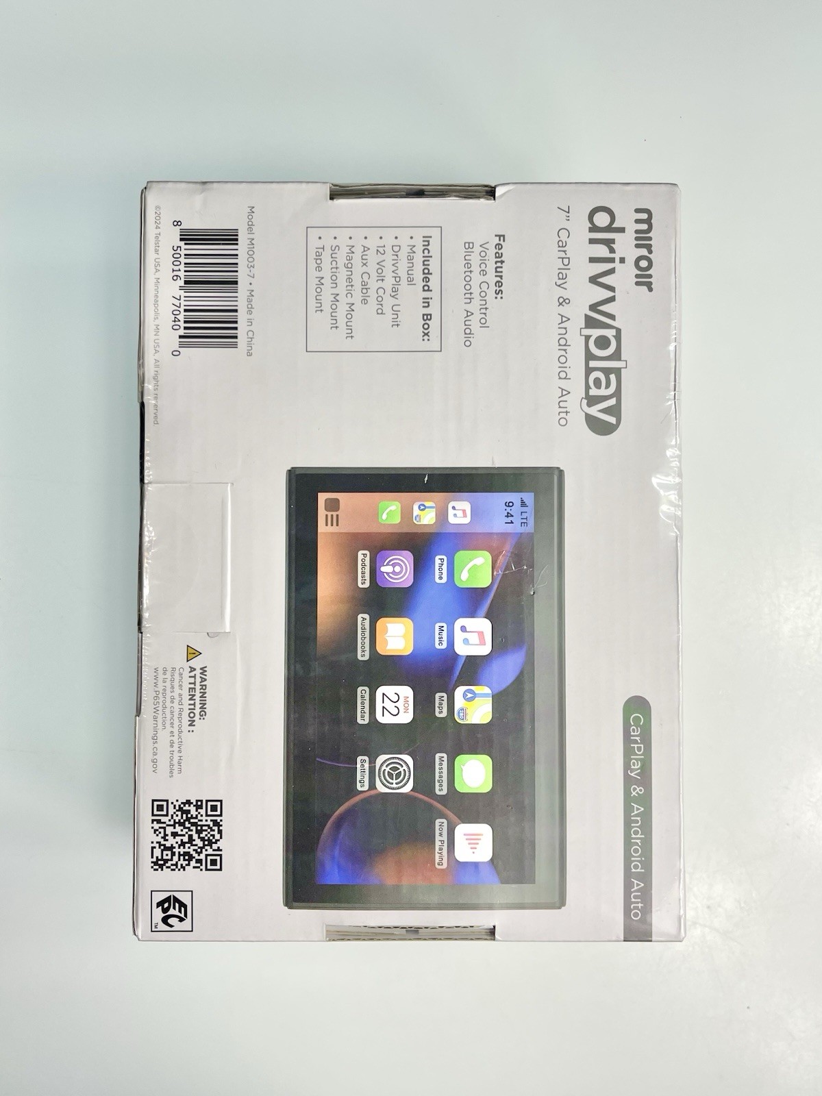 Miroir Drivvplay Wireless Car Play Android Auto Display 7″ Touch Screen M1003-7