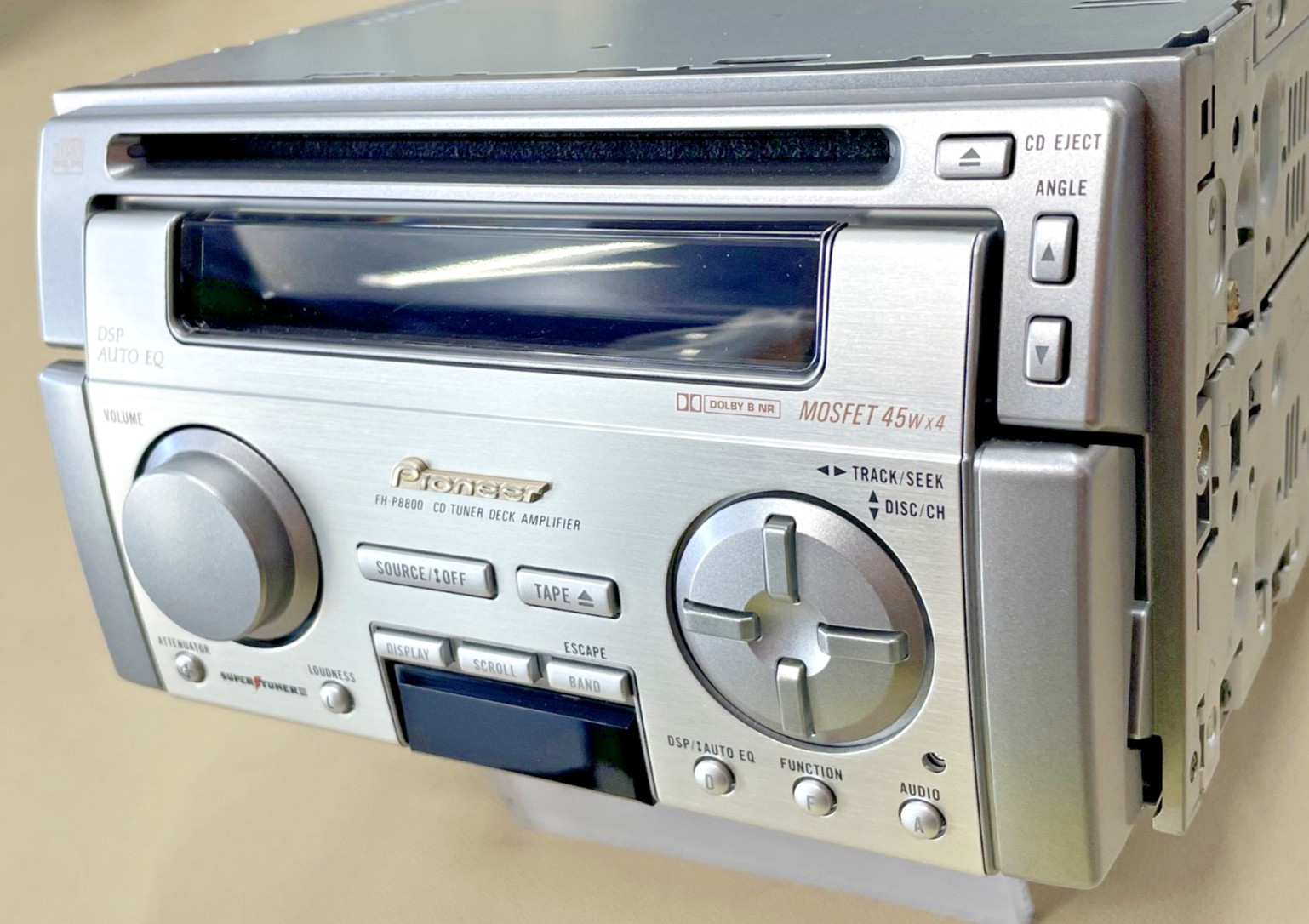 Old Schoo Pioneer FH-P8800 Motorized Face, Double-Size CD/Cassette Receiver, NOS