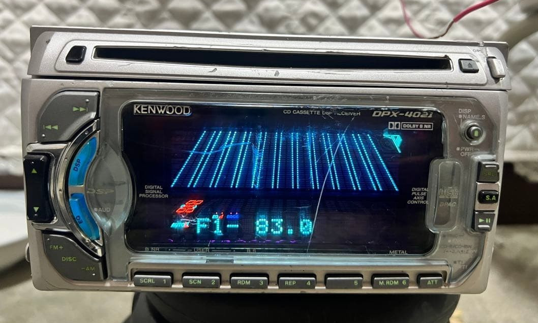 Kenwood DPX-4021 2DIN Car Audio CD CD-R/RW Cassette Player EASY DSP Bluetooth