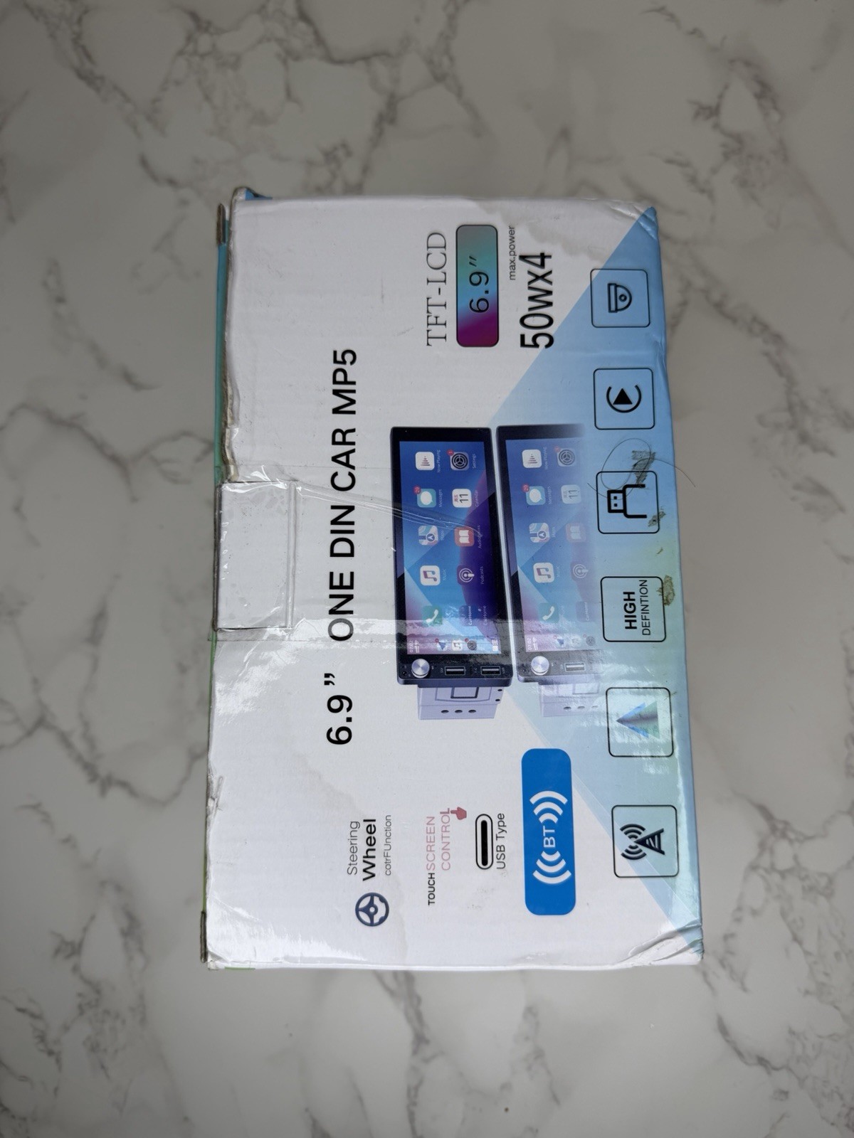 New In Box 6.9″ One Din MP5 Car Stereo / Radio Touch-Screen / Apple Car Play