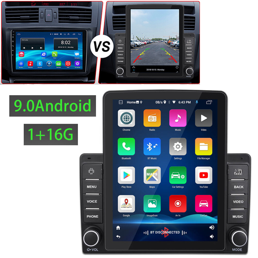 9.5″ 2 Din 1+16G GPS WiFi Vertical Touch Screen MP5 Car Stereo Radio Bluetooth