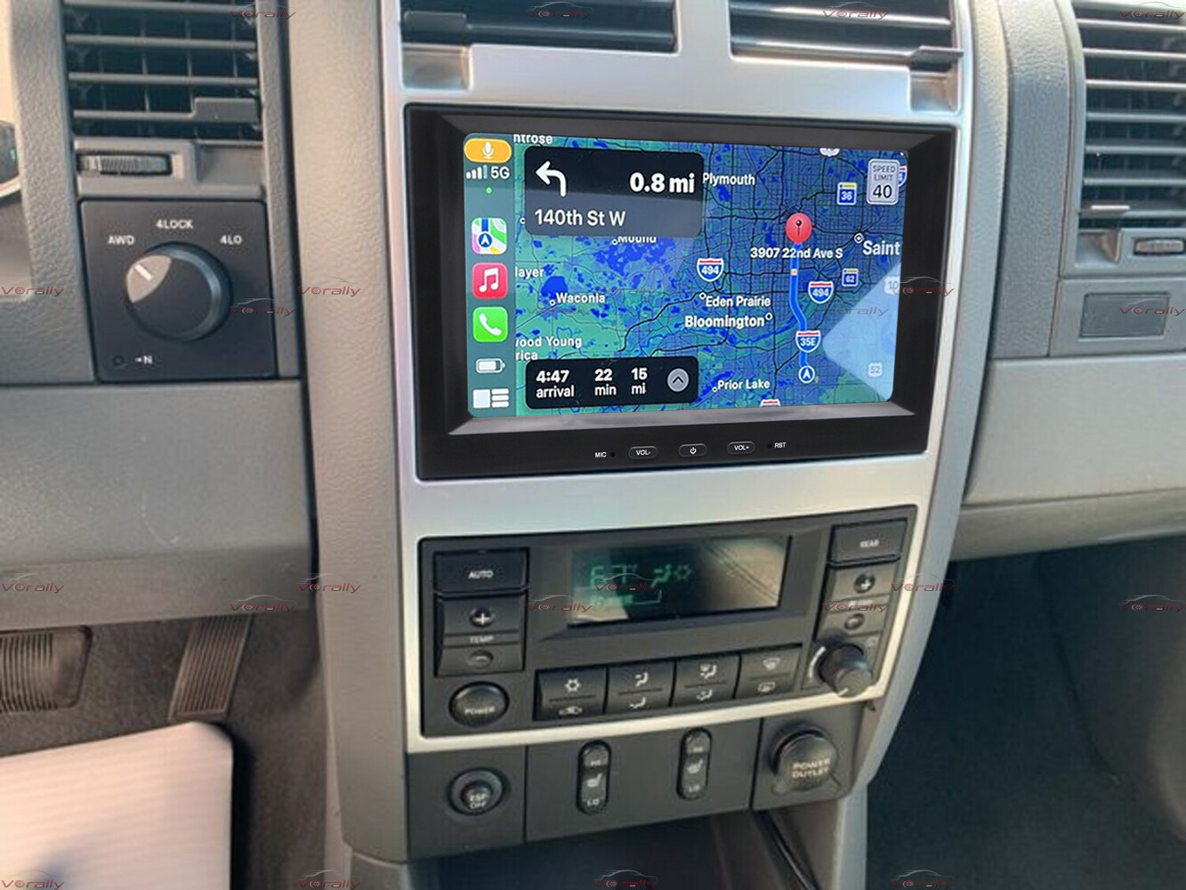 2+32G Radio de coche Android 14 para 2004-2009 Dodge Durango Carplay GPS estéreo
