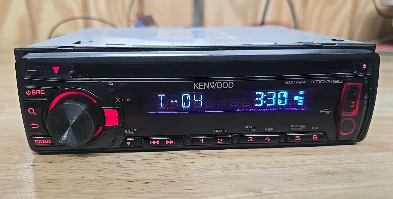 Kenwood KDC-248U AM/FM CD Mp3 Stereo Receiver w/ AUX Input & USB