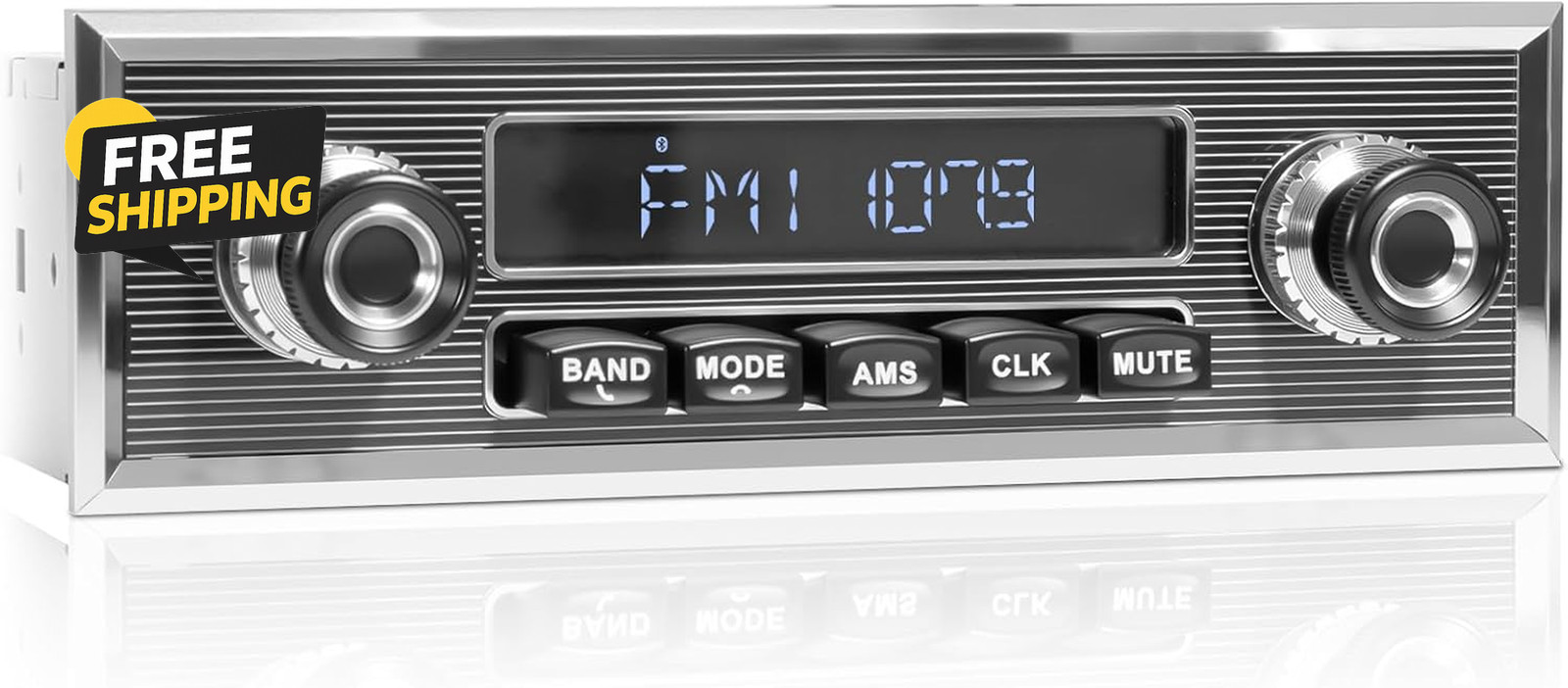 Bluetooth Retro Radio for Classic Vehicles: Single Din Vintage Stereo for Car