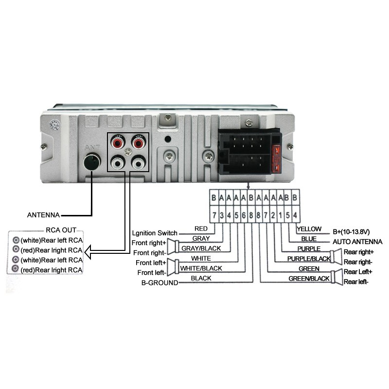 Single Din Car Stereo Bluetooth MP3 Player Dual USB SD FM Radio 60W x 4