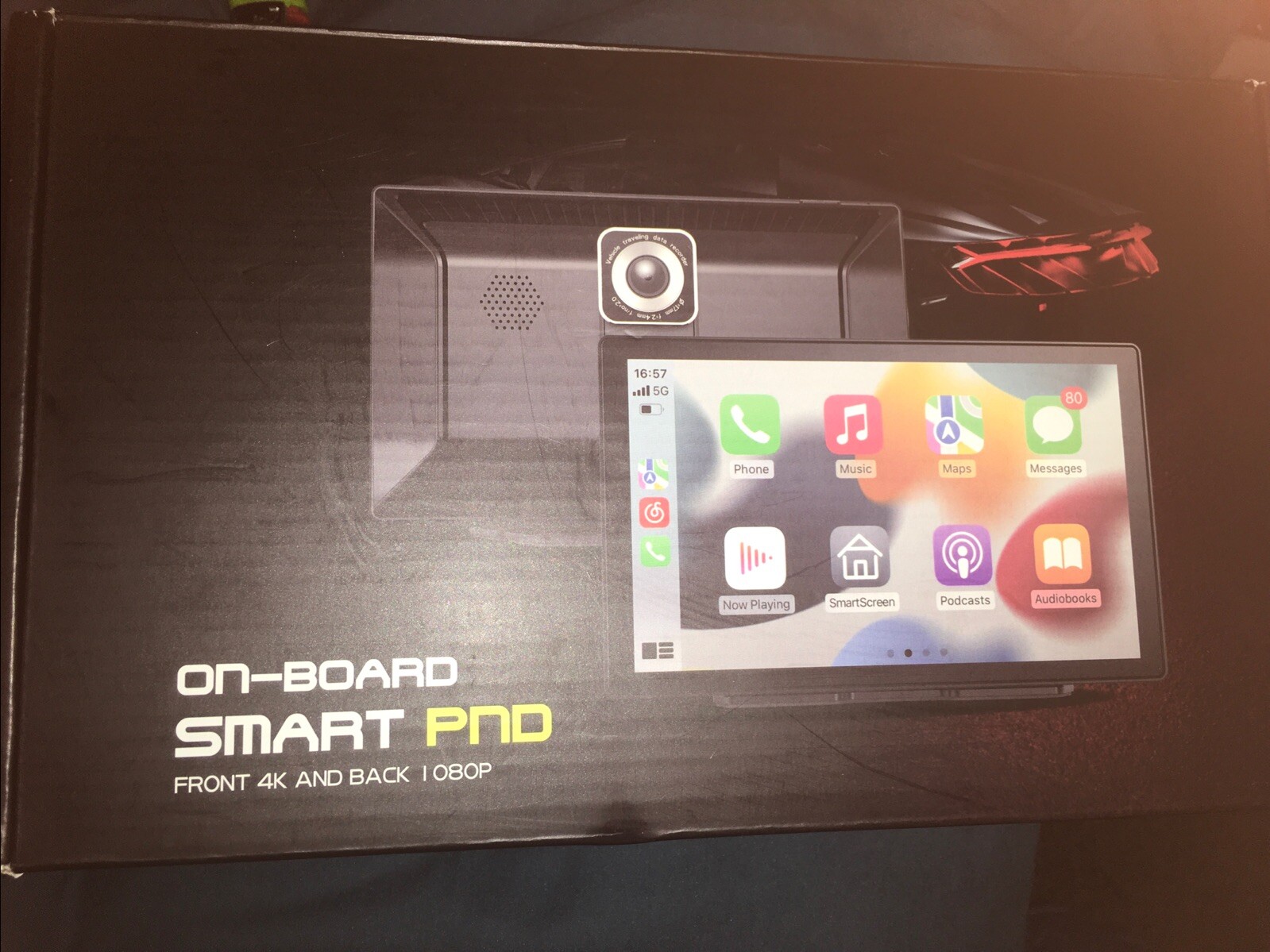 On-Board Smart PND Stereo Dash With 4K Front And 1080p Back Camera