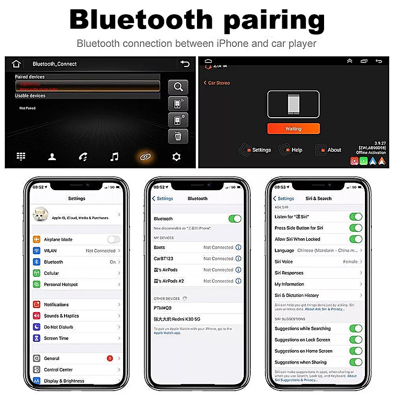 For 2009-2013 Chevrolet Silverado Apple CarPlay Android 14 Radio Stereo GPS WiFi