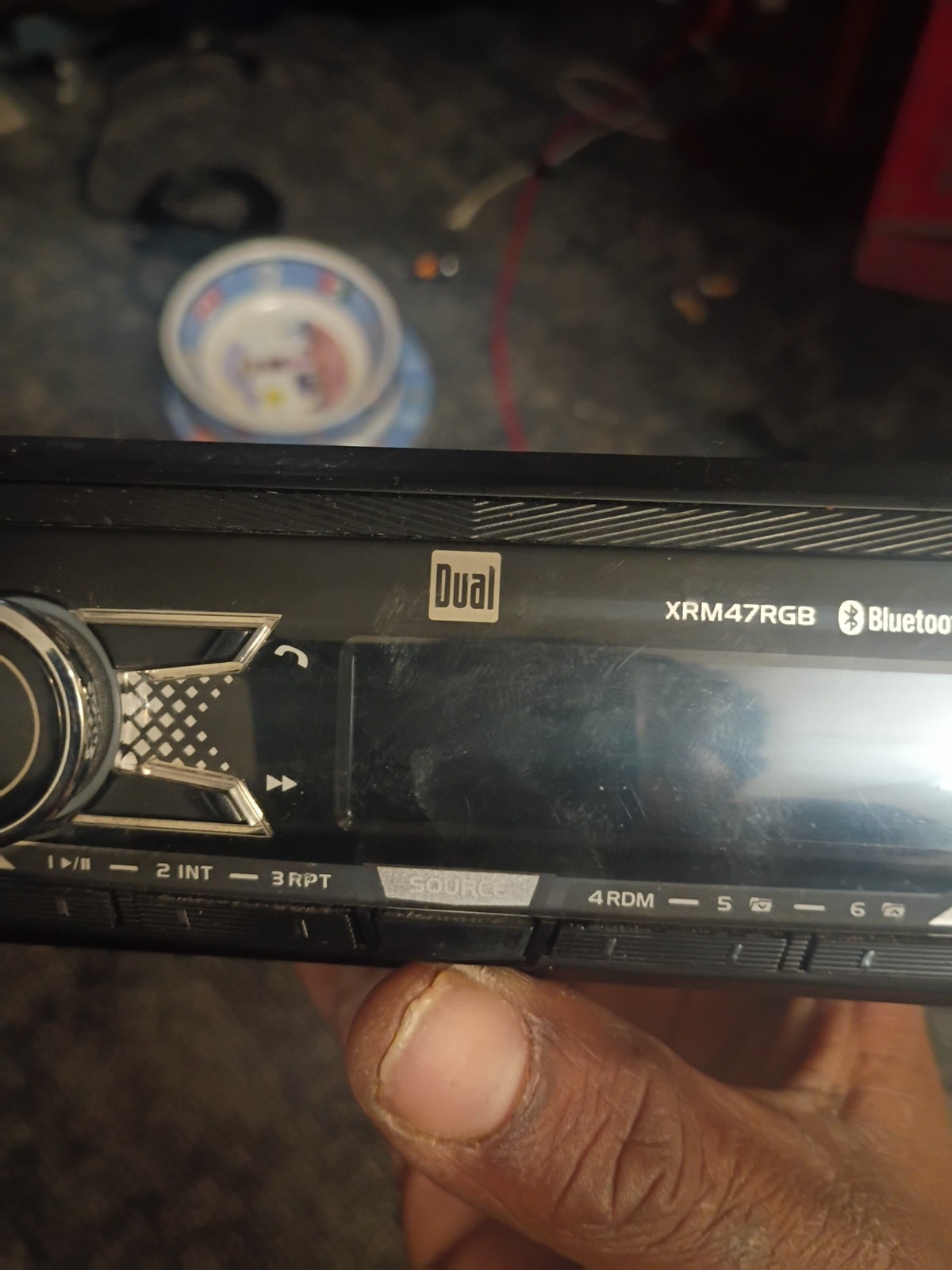 Dual XRM47BT Car Radio Audio Receiver with Bluetooth, USB, and Aux Connectivity