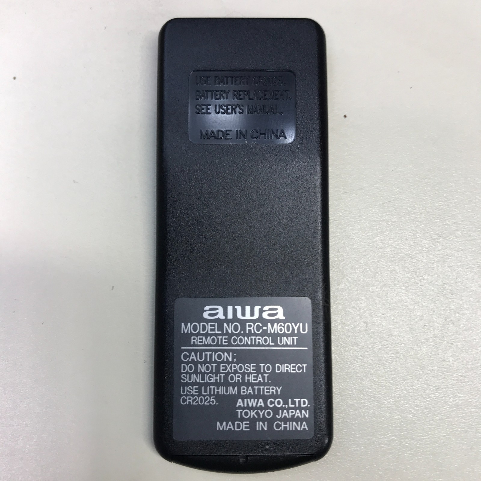 AIWA RADIO AUDIO REMOTE CONTROL OEM # RC-M60YU # RC-M60