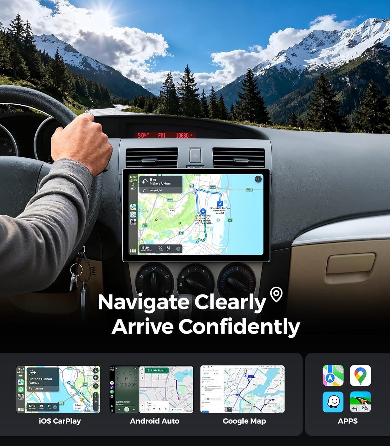 11.5″ Touchscreen Radio for Mazda 3, 2010-2013, 5G WiFi, CarPlay & Android Auto