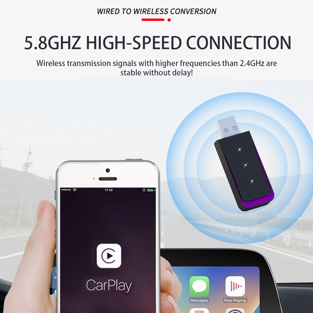 2in1 Wireless Carplay Adapter Android Auto Adapter USB Car Dongle Connect Box