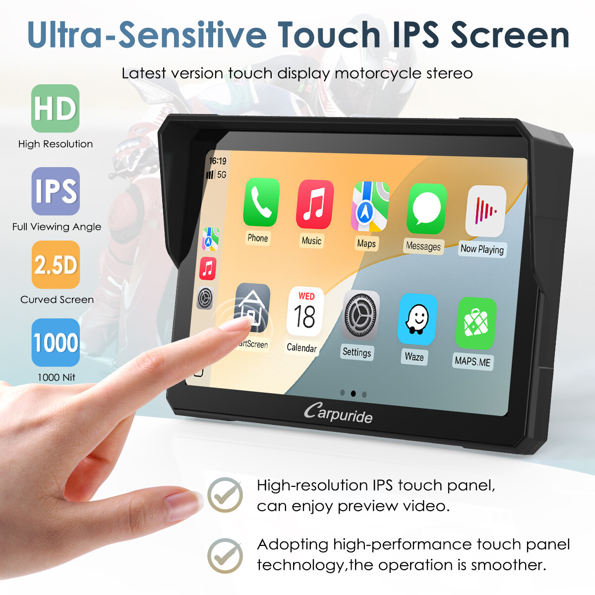 Carpuride W702BS Carplay Android Auto BMW Moto Stereo OEM Transmission Controlle