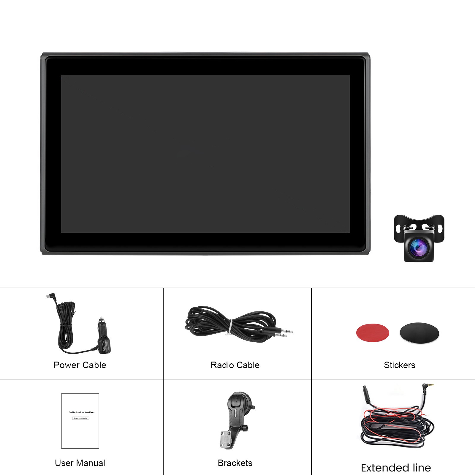 7-inch Full Touch Screen Apple CarPlay Horizontal Vertical Switching Camera B