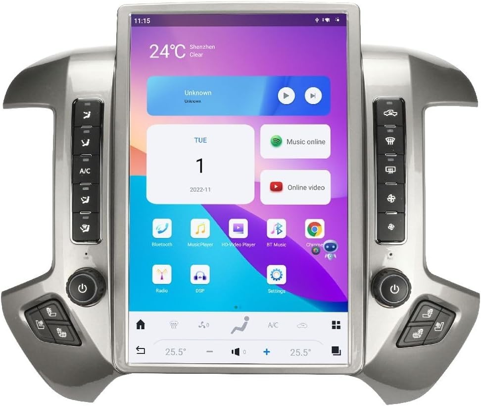 For Silverado Sierra 14.4 inch Touch Screen Radio Stereo Apple Carplay GPS Navi