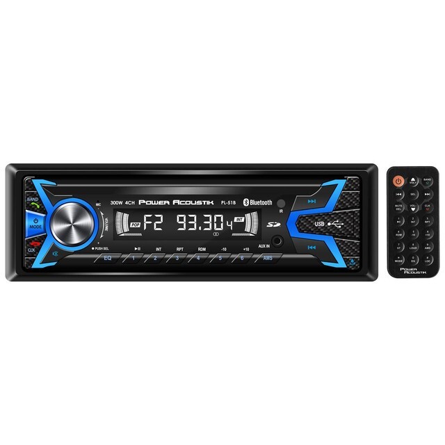 Power Acoustik PL-51B | Single Din Multi-Media MP3 Bluetooth Head Unit Car Radio