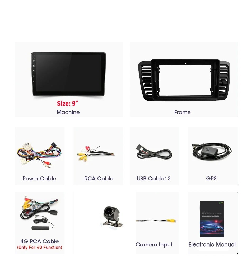 For Subaru Outback Legacy 2004-2009 2Din Android Radio Carplay