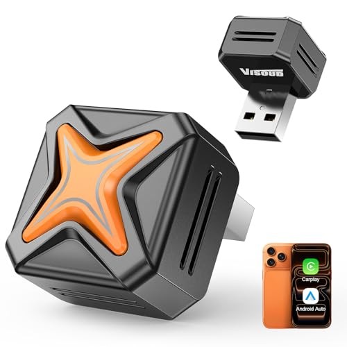 Super Mini Wireless Android Auto & Apple CarPlay Wireless Adapter for Black