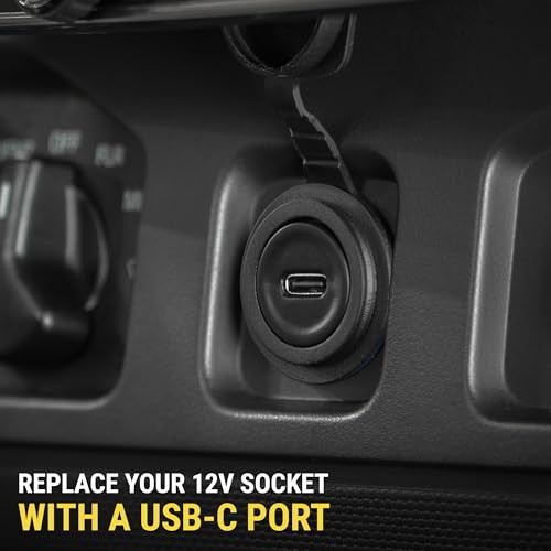 CPDACCKO Dash Mount Extension with 3 ft Single Port USB-C Passthrough Only