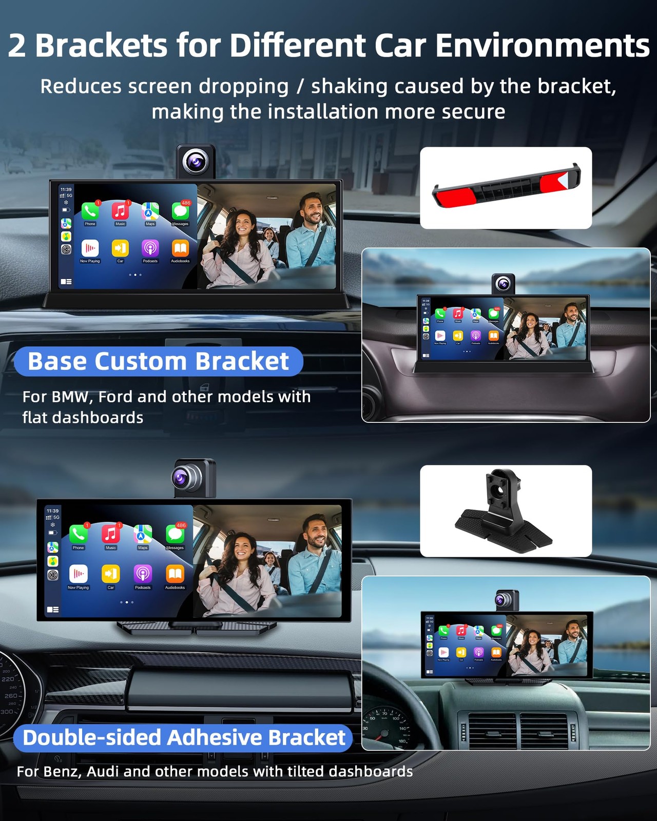 11.26” 4K Carplay Screen for Car Max 2026 with 350° Rotatable Lens Wireless …