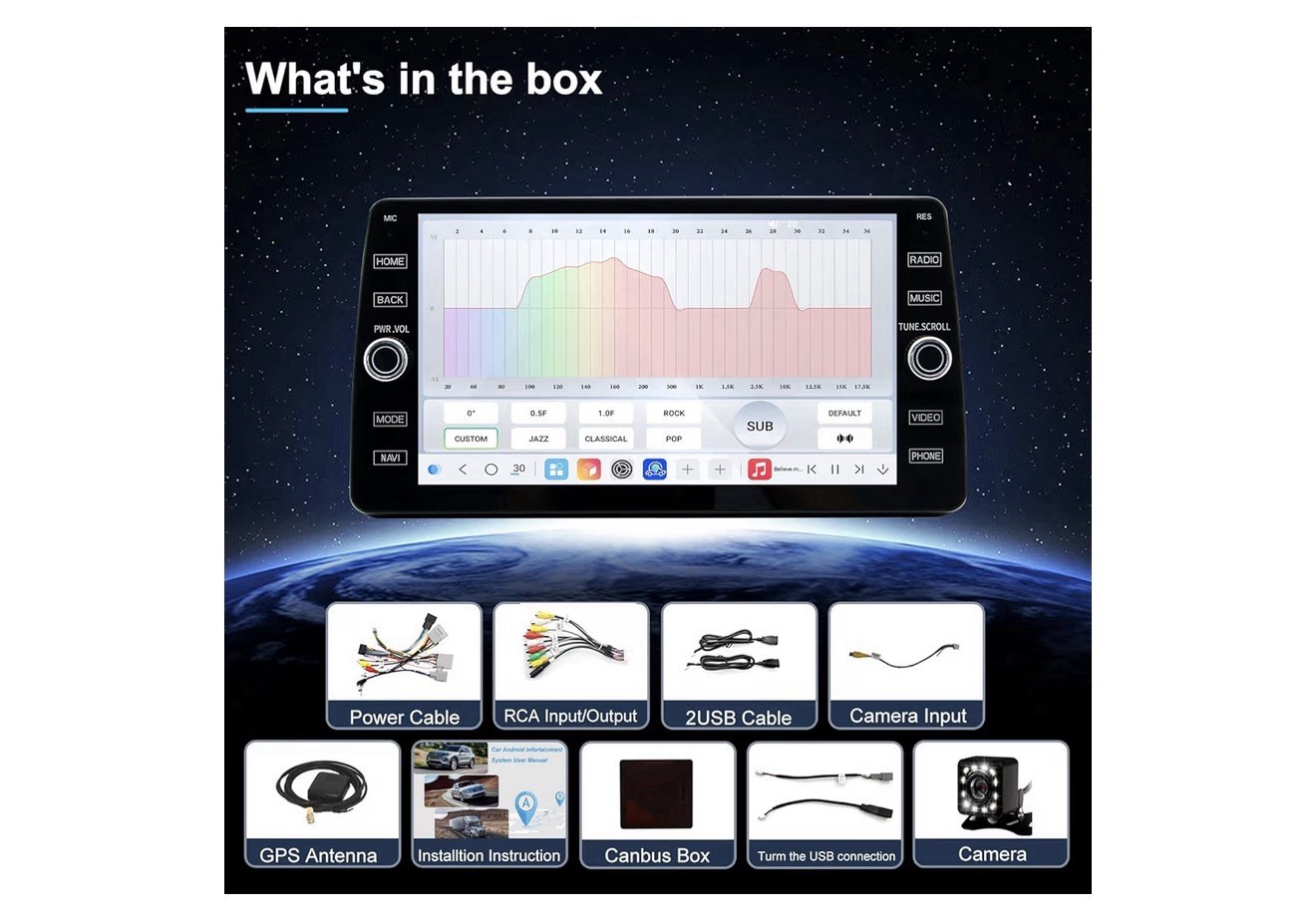 Car Mp5 Player for Toyota RAV4 2019-2022 Touchscreen GPS Bluetooth Backup Camera