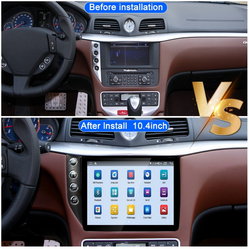 10.4″ For Maserati GT GranTurismo 2007-2020 6+128G CarPlay Car Stereo Radio GPS