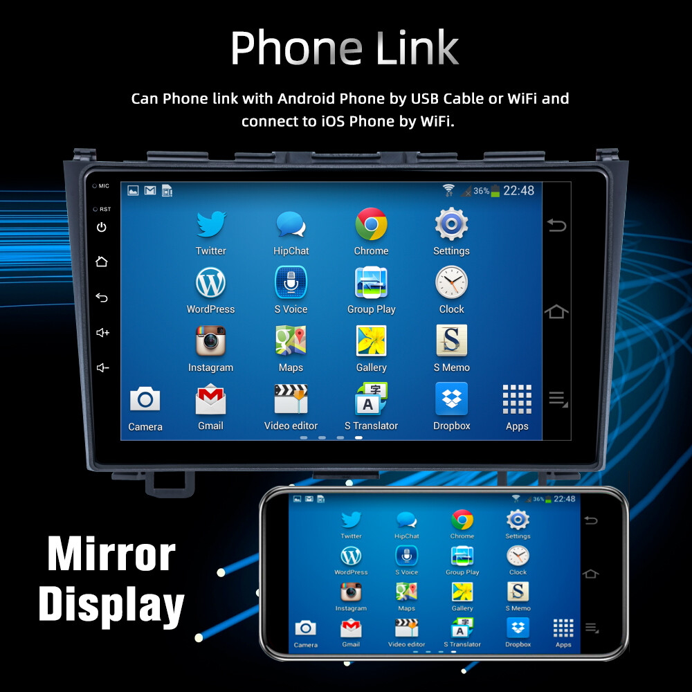 For 2007-2011 Honda CRV 6+128GB Android 13 Car Stereo Radio Apple Carplay Auto