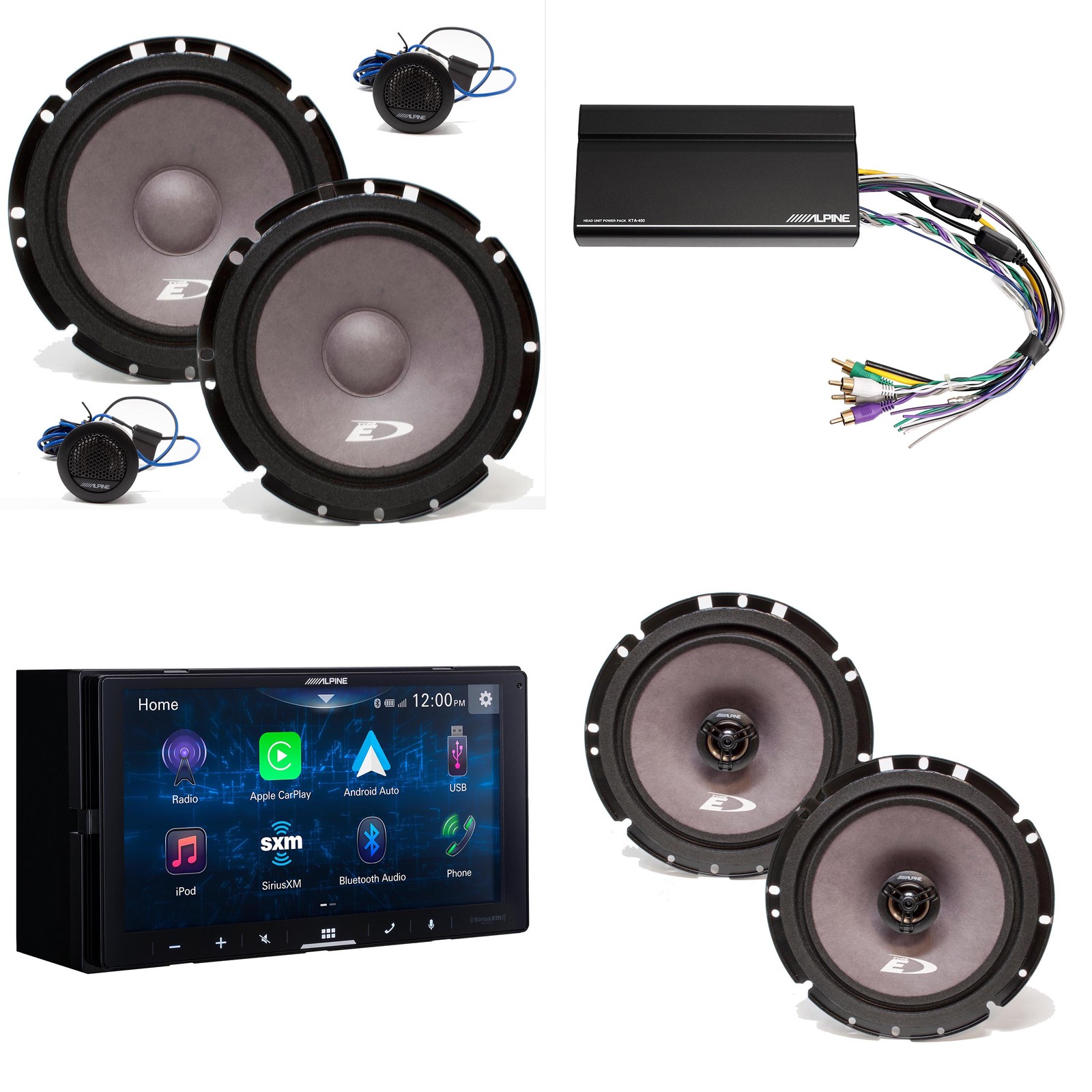 Alpine iLX-W670-S Digital Multimedia Receiver w/ A Pair Alpine SXE-1751S 6.5″…