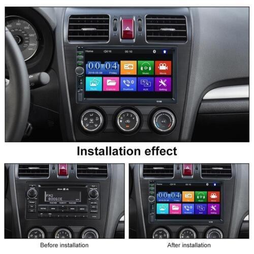 7″ Double 2 DIN Car MP5 Player Bluetooth Touch Screen Stereo Radio With Camera
