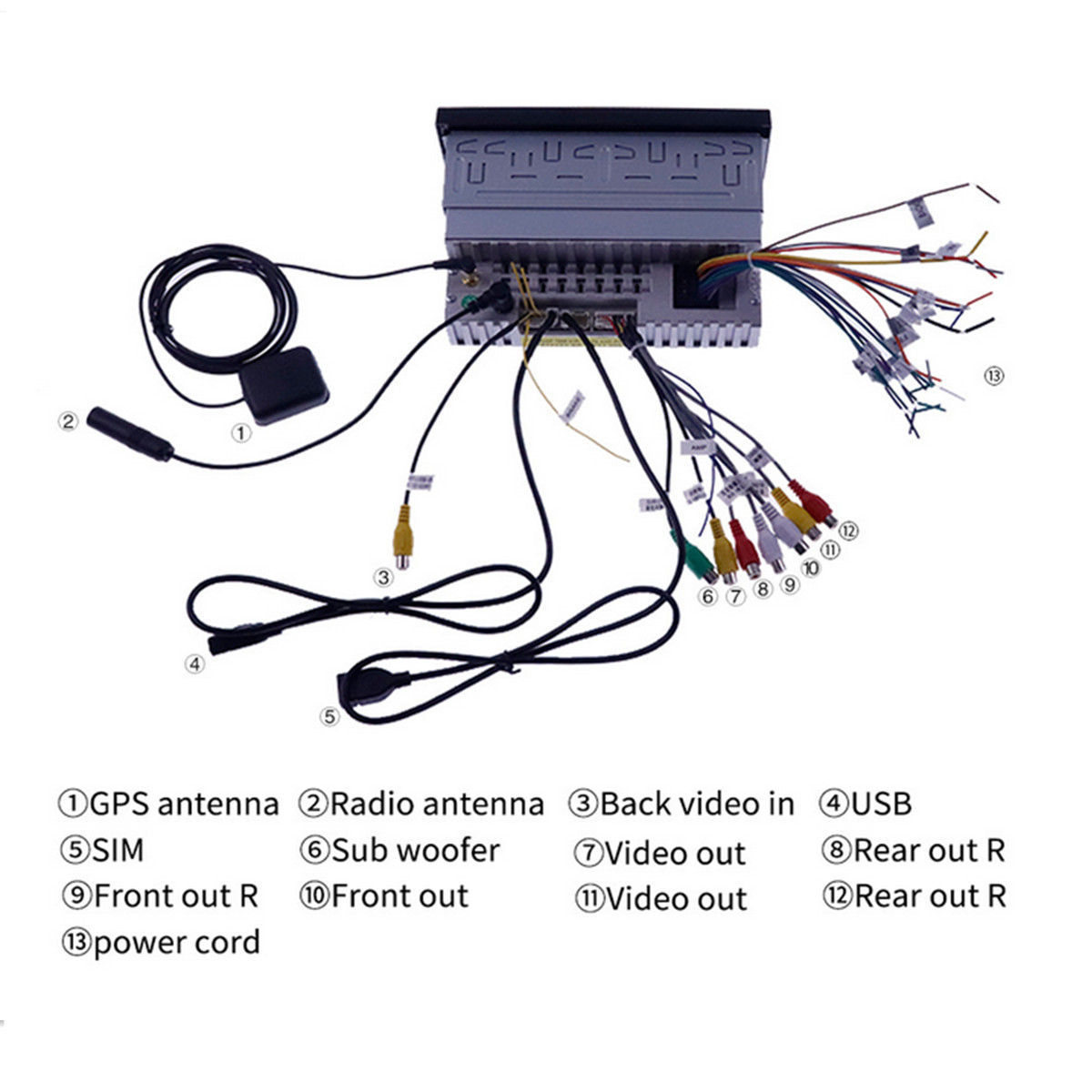 Single Din Car Radio Stereo Video MP5 Player GPS Multimedia 6.9in Touch Screen