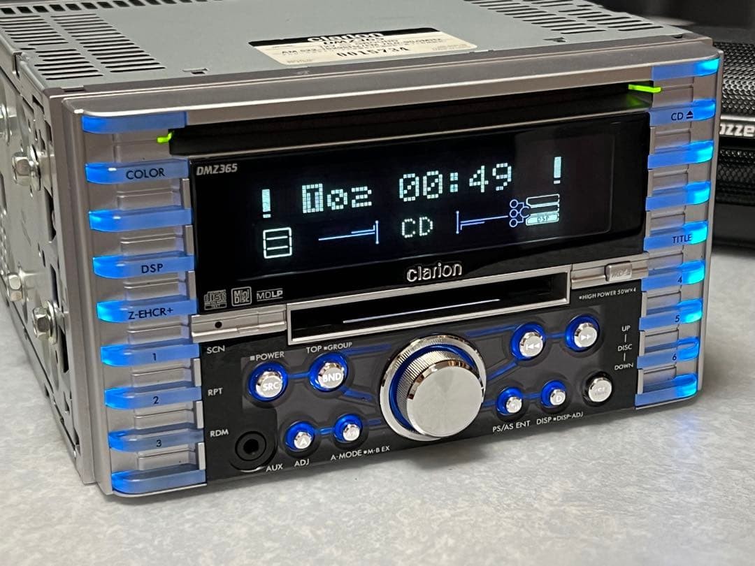 Clarion DMZ365 Double DIN CD MD Car Stereo Head Unit Tested Japan
