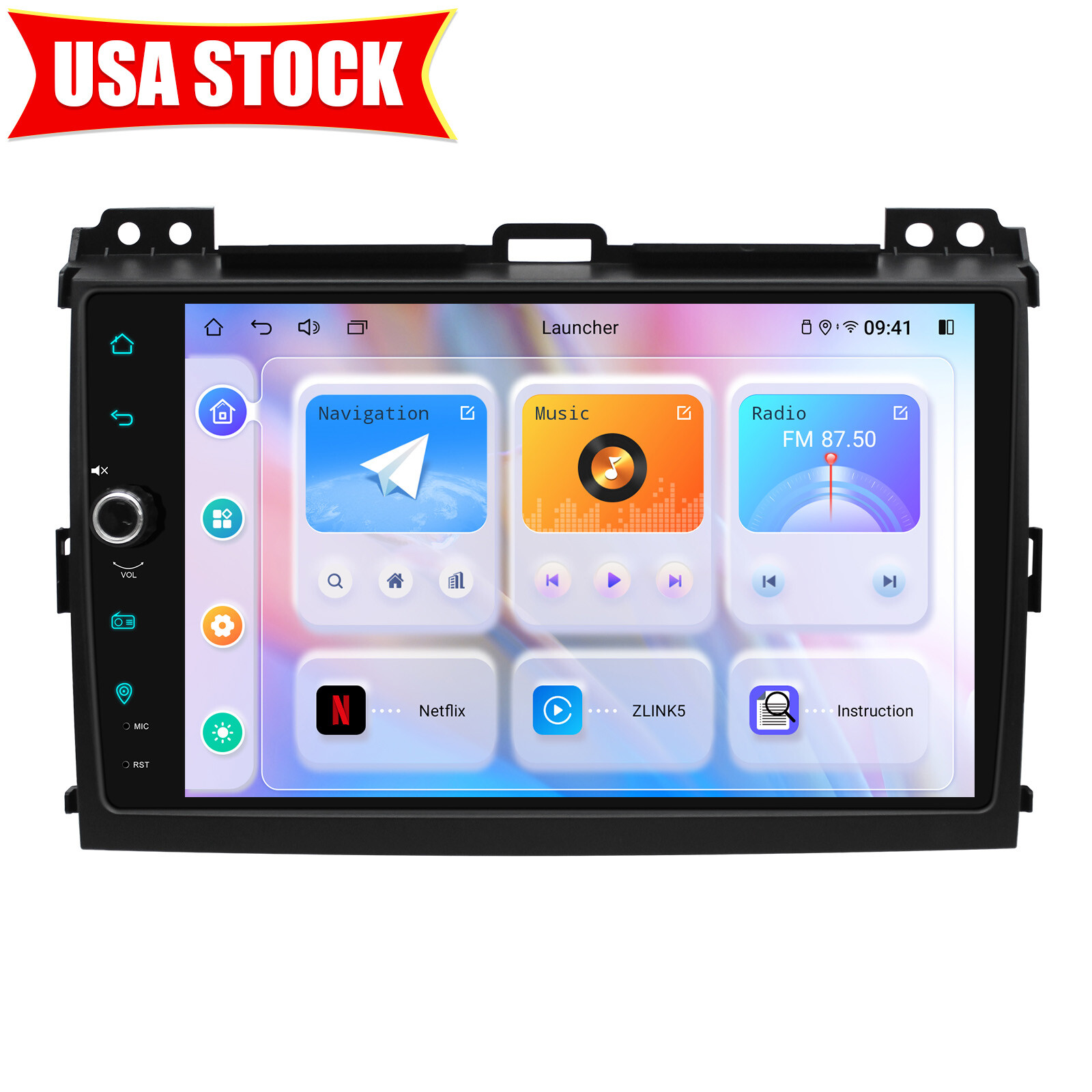 For Toyota Land Cruiser Prado 120 Lexus GX470 9″ Octa Core Android Car Radio GPS