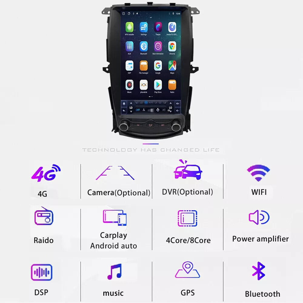 13.8″ Tesla Style Car Radio Android GPS Navi Head Unit For Nissan 370Z 2008-2019
