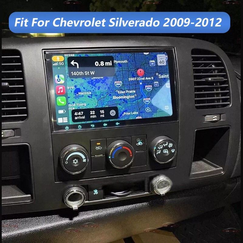 For 2009-2013 Chevrolet Silverado Apple CarPlay Android 14 Radio Stereo GPS WiFi