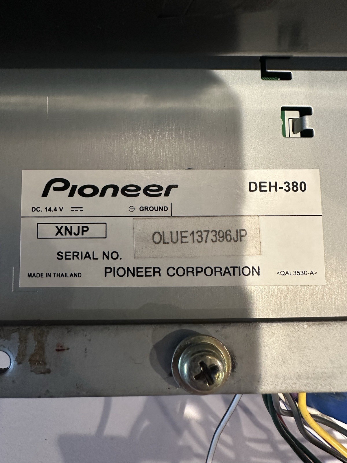 JDM Carrozzeria Pioneer DEH-380 94 Honda Integra RHD *TESTED WORKING*