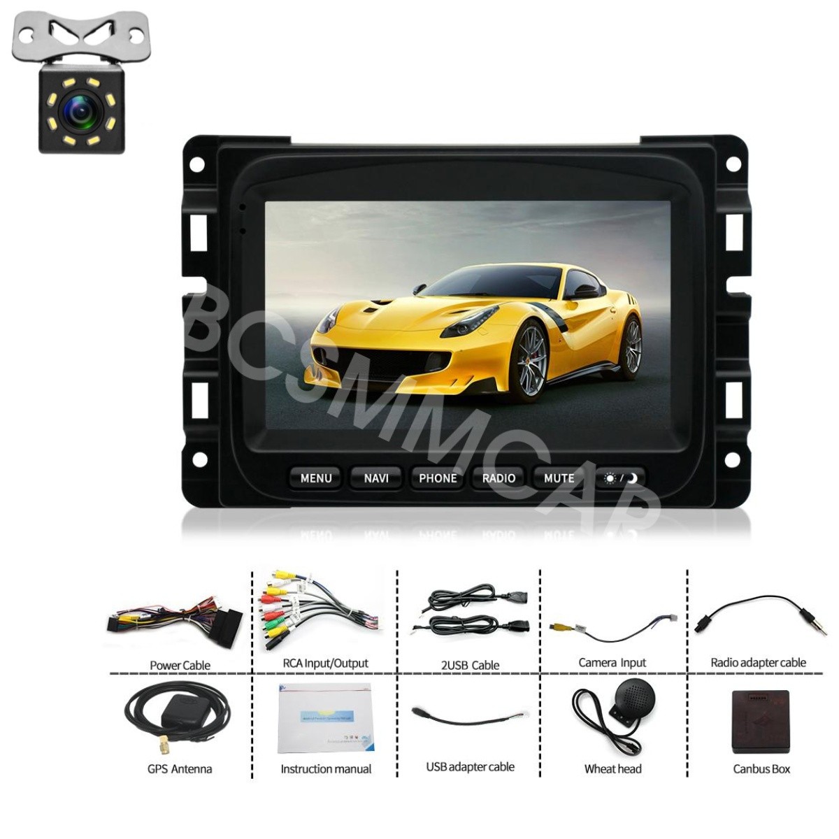 Car Stereo Radio GPS Player WIFI FM/RDS W/Free Cam Fit For Dodge RAM 2013-2018