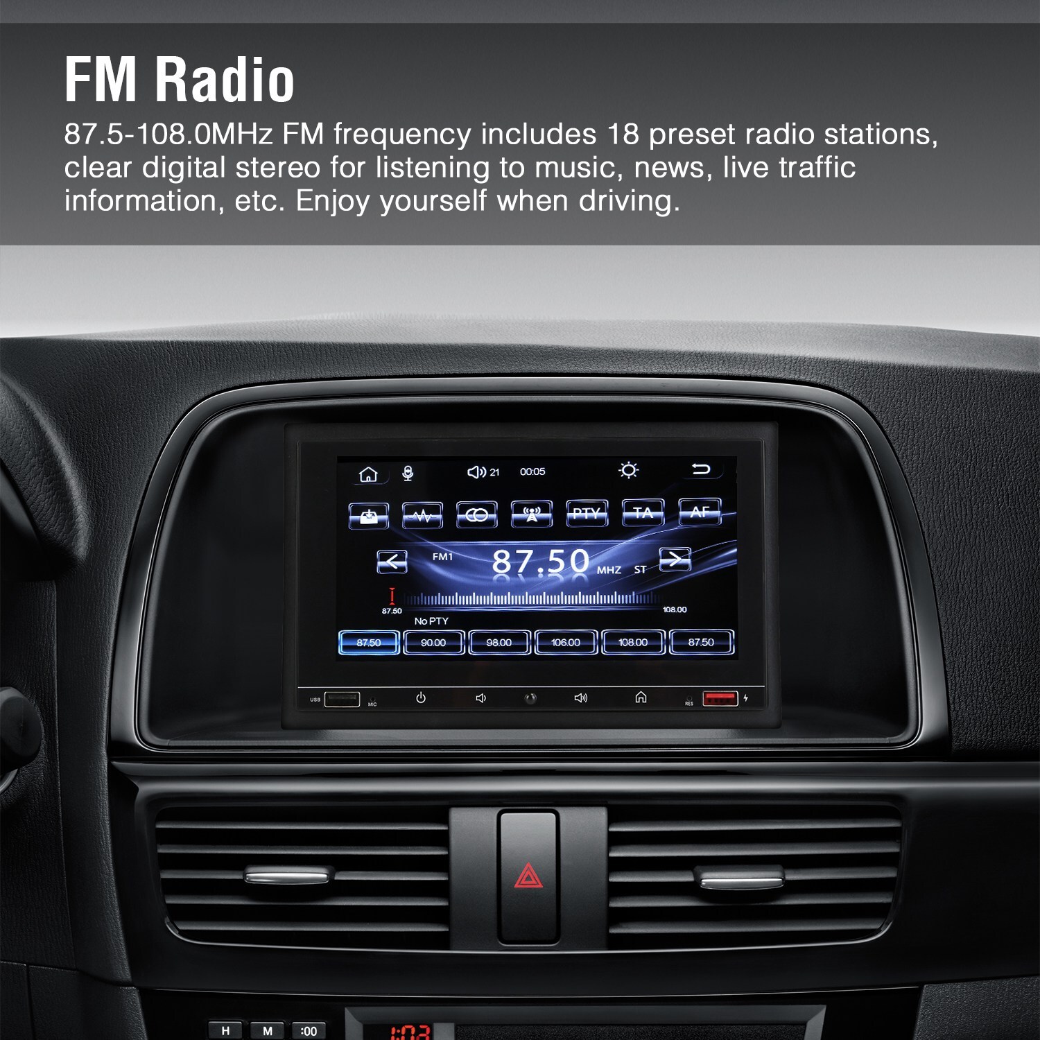 Car Stereo Radio 7″ Mp5 Player Touch Screen USB Audio 1080P Video Player Stereo