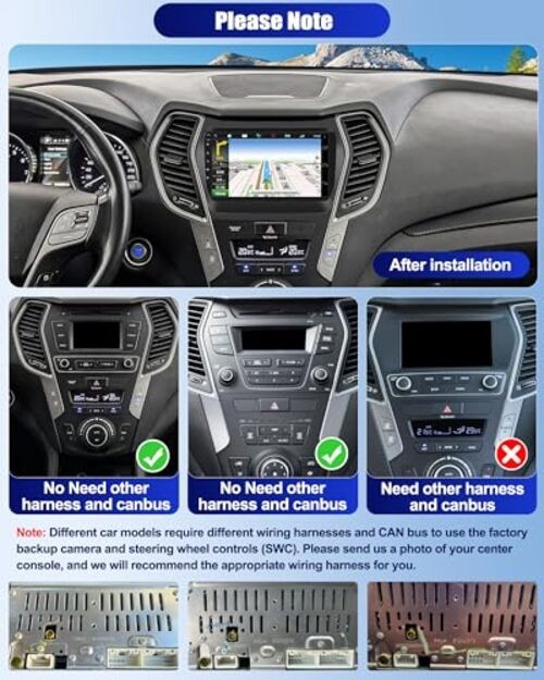 [4G+64G] for Hyundai Santa Fe IX45 2013-2018 Android 15 Car Stereo, 9″ 4+64G