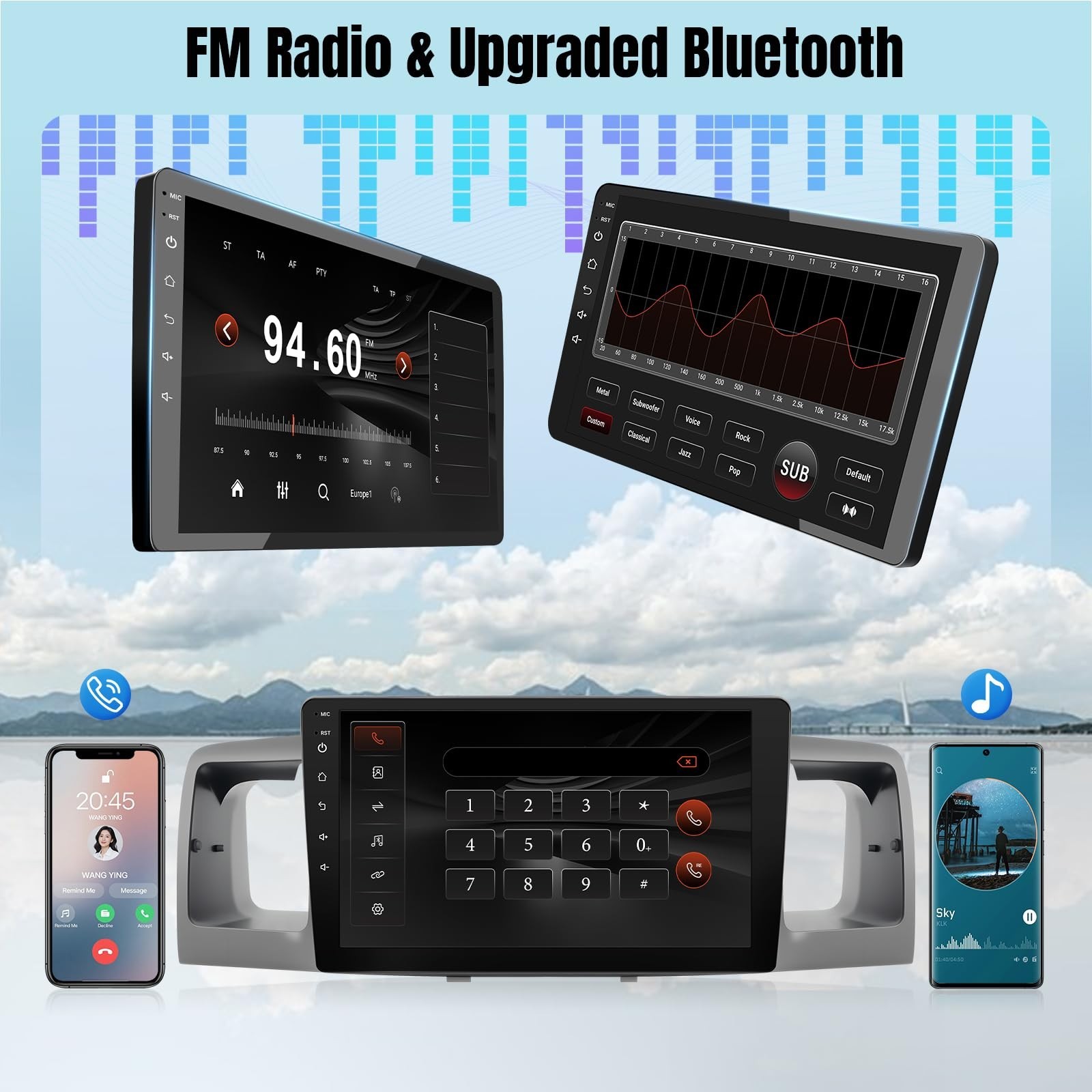 Leadfan Car Radio for Toyota Corolla (Non JBL) 2003 2004 2005 2006 2007 2008,…