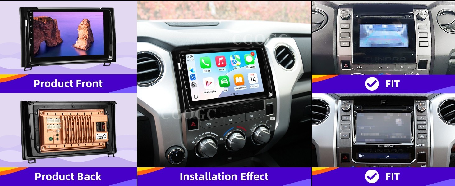 9″ 8Core 32G Android Auto Carplay Stereo for Toyota Tundra 2014-2021