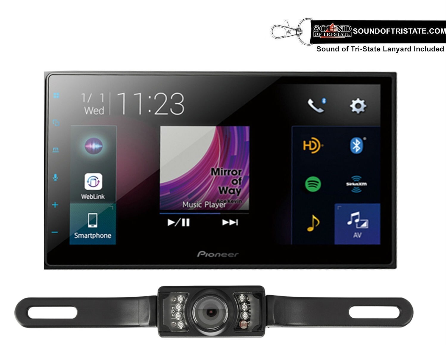 Pioneer DMH-2660NEX 6.8″ Receiver w/License Plate Style Backup Cam (Refurbished)
